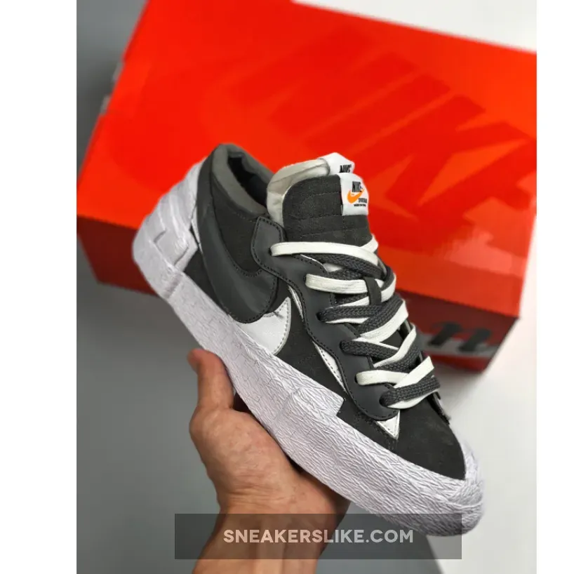 sacai x Nike Blazer Low Dark Grey White / sacai blazer low iron grey