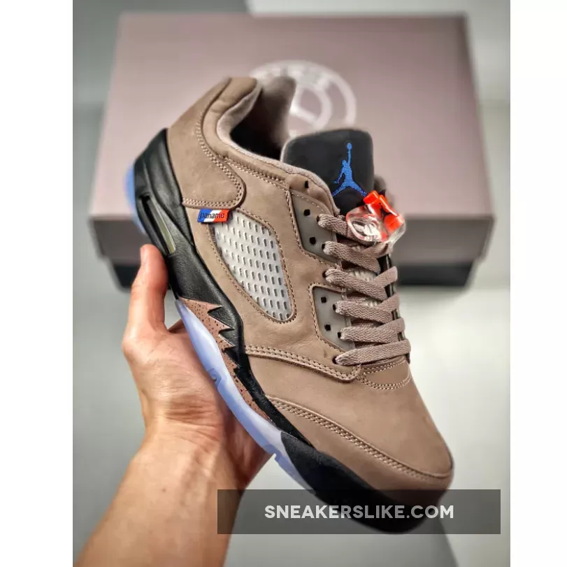 PSG x Air Jordan 5 Low Pumice/Game Royal/Plum/Eclipse/Bright Crimson Psg Jordan 5 Lows