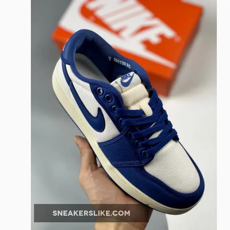 Air Jordan 1 KO Low White/Dark Royal Blue #jordan 1 kentucky