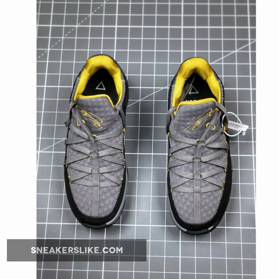 Nike LeBron 17 Low Black Grey Yellow / lebron 17 grey
