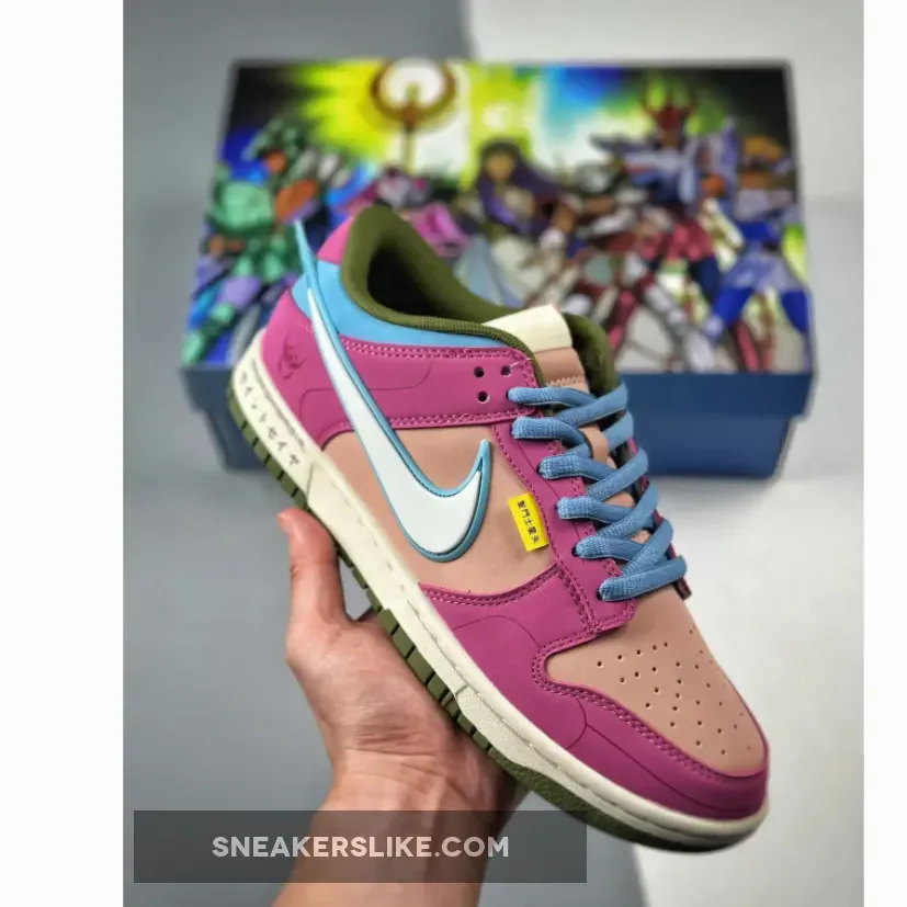 Saint Seiya x Nike Dunk Low Purple Brown Blue Green