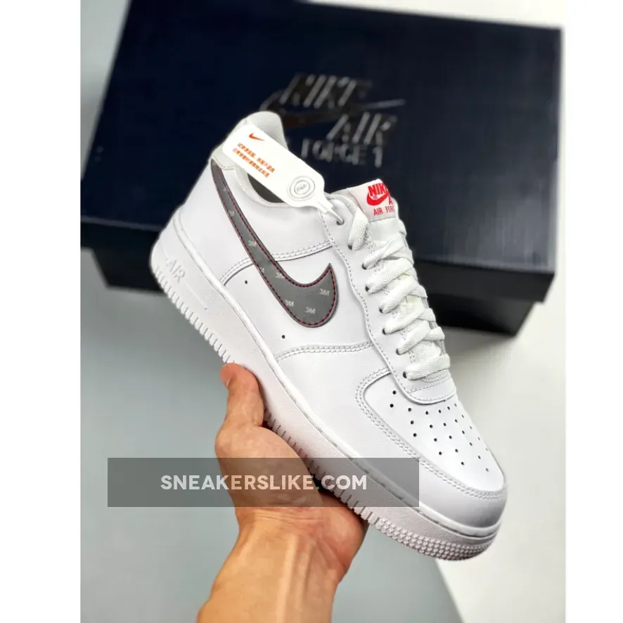 3M x Nike Air Force 1 White Reflective Logo CT2296-100 air force 1 3m swoosh