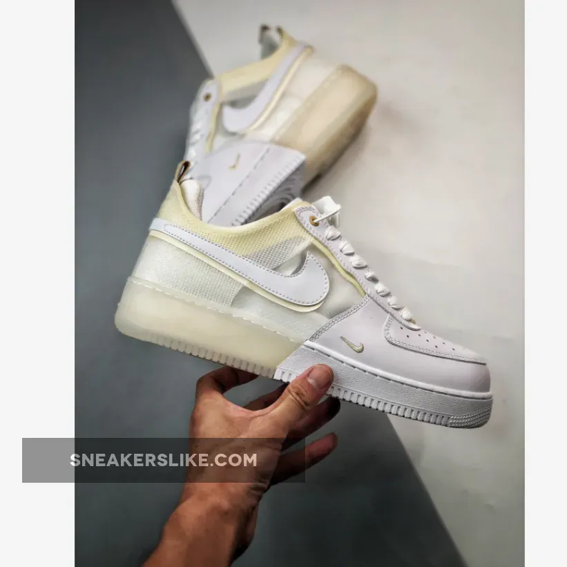 Nike Air Force React 1 / Nike Air Force 1 React White/Coconut Milk-Light Iron Ore