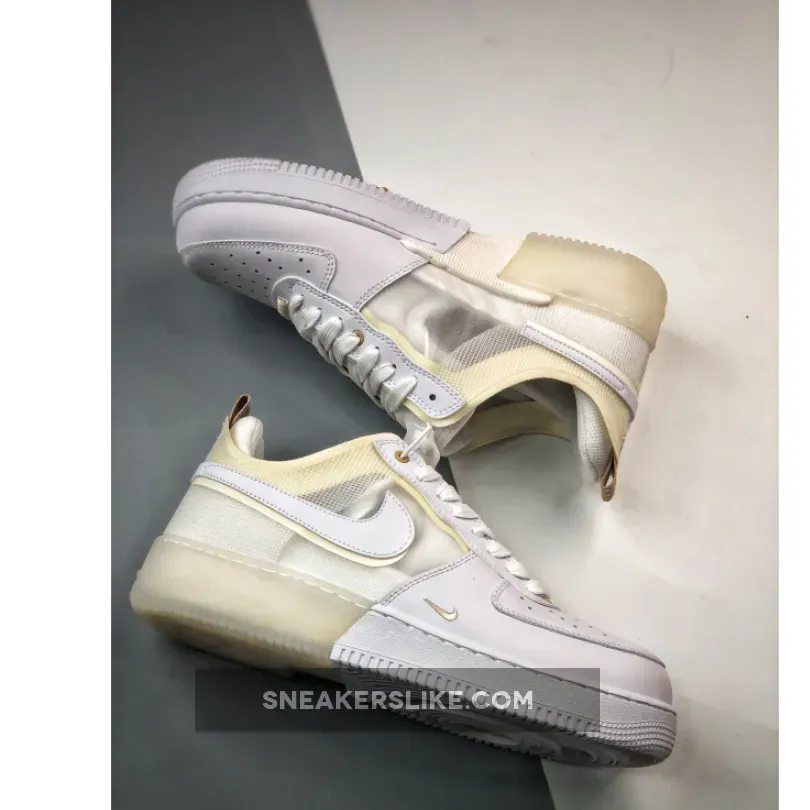 Nike Air Force React 1 / Nike Air Force 1 React White/Coconut Milk-Light Iron Ore