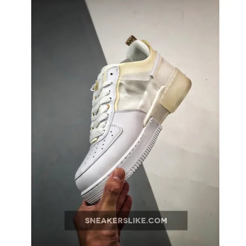 Nike Air Force React 1 / Nike Air Force 1 React White/Coconut Milk-Light Iron Ore