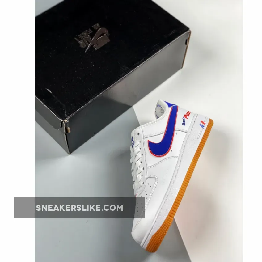 Nike Air Force 1 'Scarr's Pizza' White Blue Red pizza nike shoes