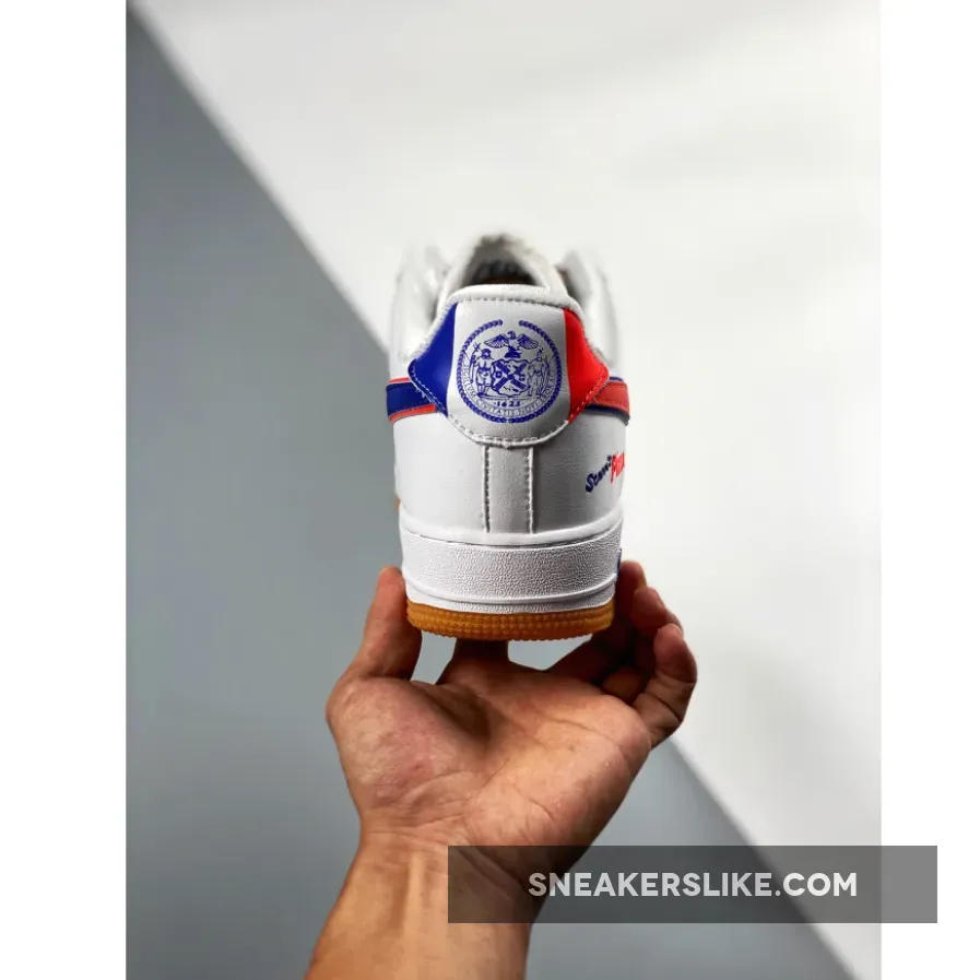 Nike Air Force 1 'Scarr's Pizza' White Blue Red pizza nike shoes