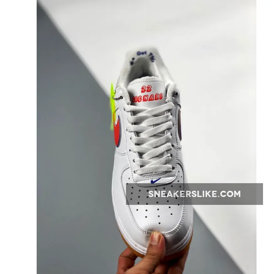 Nike Air Force 1 'Scarr's Pizza' White Blue Red pizza nike shoes
