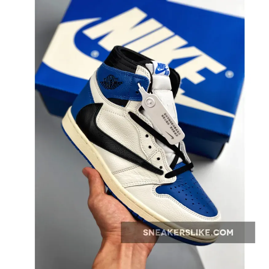 Fragment x Travis Scott x Air Jordan 1 High OG SP 'Military Blue' travis scott fragment high