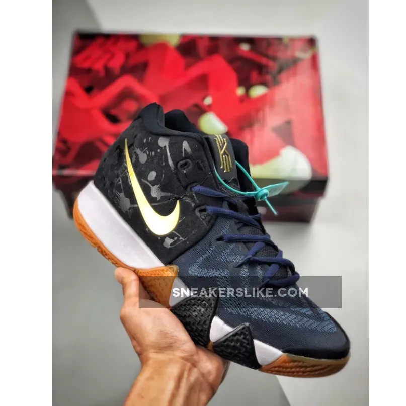 Nike Kyrie 4 Pitch Blue/Metallic Gold 943807-403 Outlet