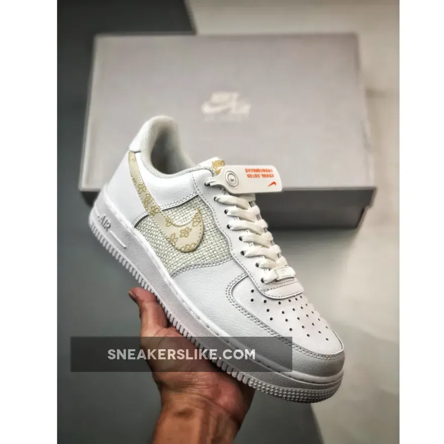 Nike Air Force 1 Low Flower Swoosh DO9458-100 Air Forces With Flowers