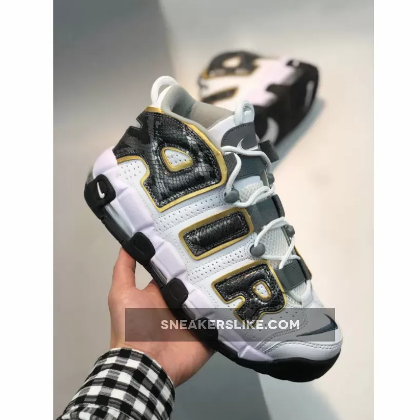 Nike Air More Uptempo SE 'Snakeskin' White/Anthracite-Metallic Gold metallic gold foamposites