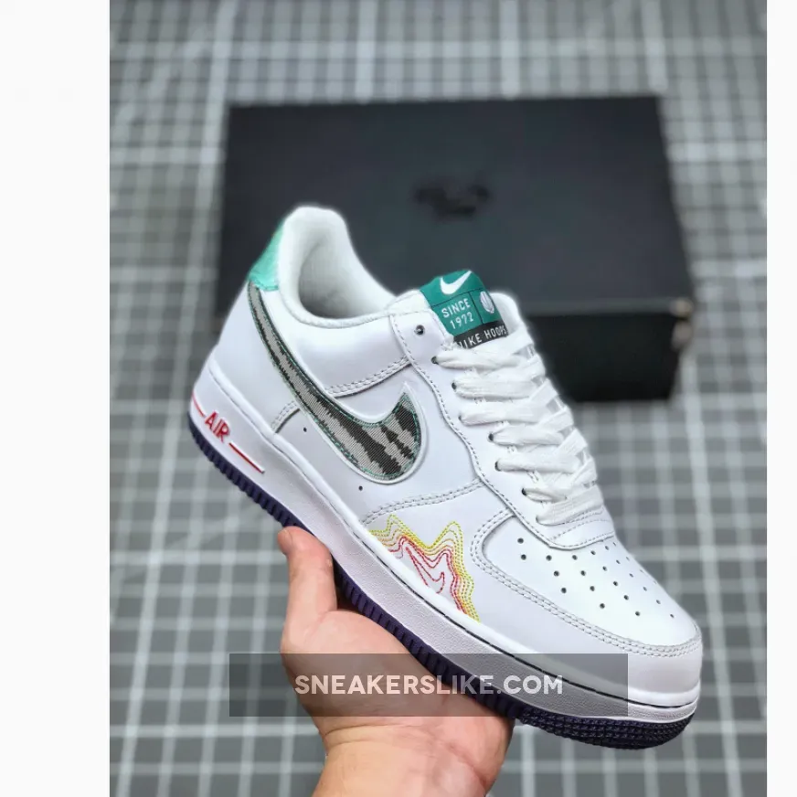 Nike Air Force 1 Low 'Hoops' White Green Purple Purple And Green Air Force 1