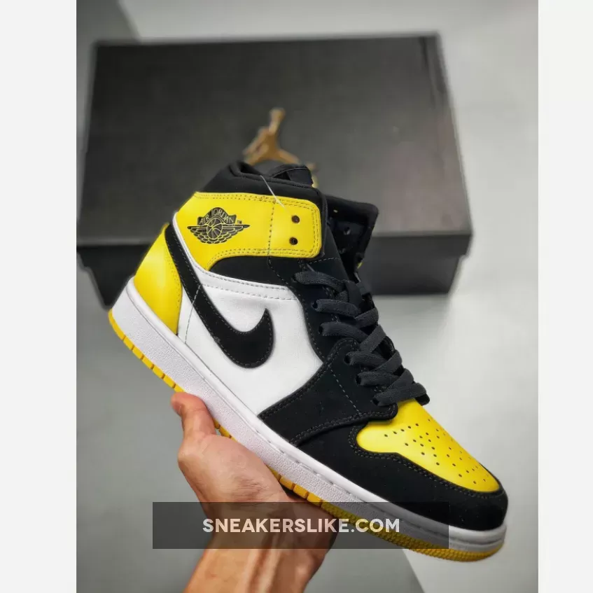 Air Jordan 1 Mid SE 'Yellow Toe' 852542-071 / jordan 1 yellow mid