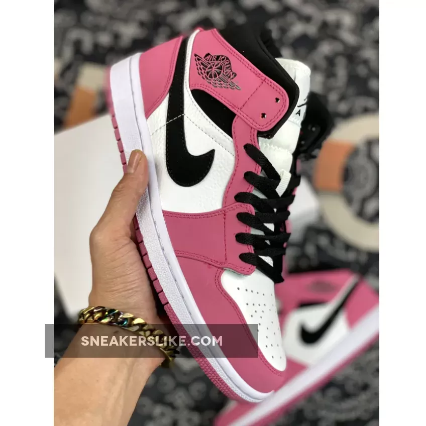 Air Jordan 1 Mid Light Mulberry/Light Bone/White/Black / purple pink jordans
