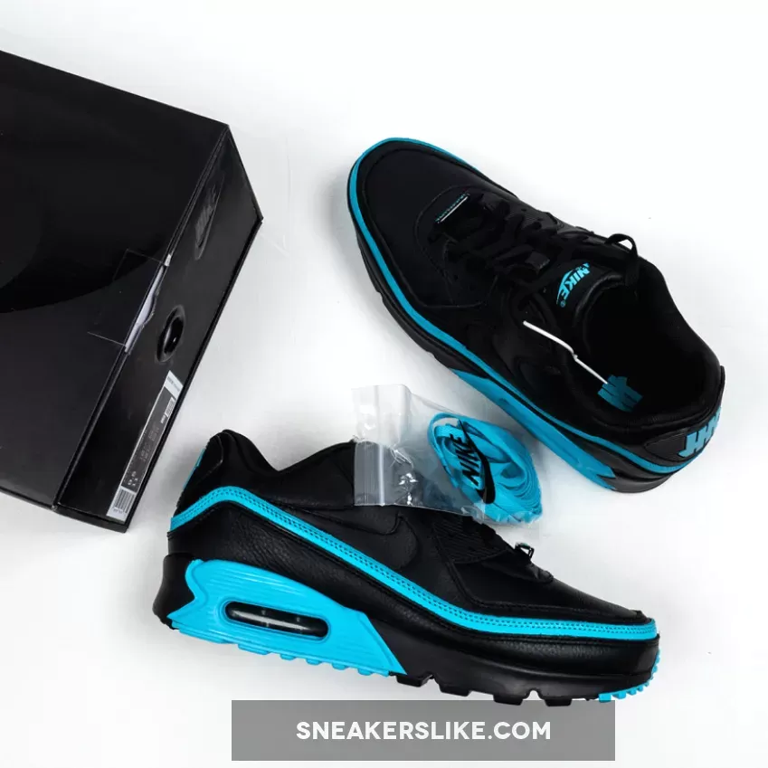 Undefeated x Nike Air Max 90 Black/Blue Fury / undefeated x air max 90 'black blue fury'