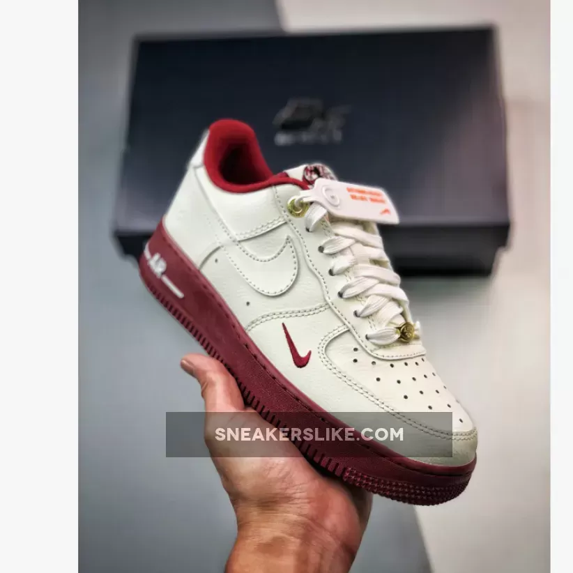 Nike Air Force 1 Low Sail/Team Red-Metallic Gold-Black white and burgundy air force 1