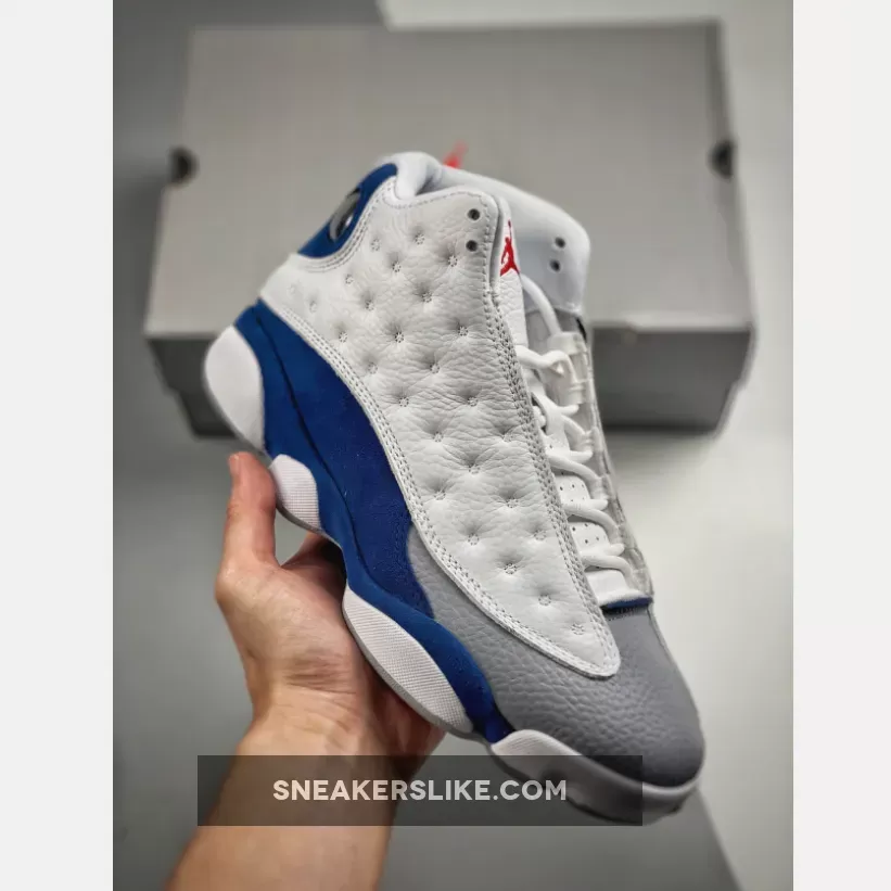 Air Jordan 13 'French Blue' White/Fire Red-French Blue-Light Steel Grey 414571-164 / jordan 4 french