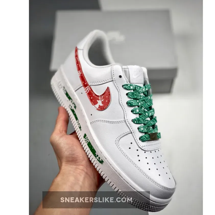 Custom Nike Air Force 1 Low White Red For Sale