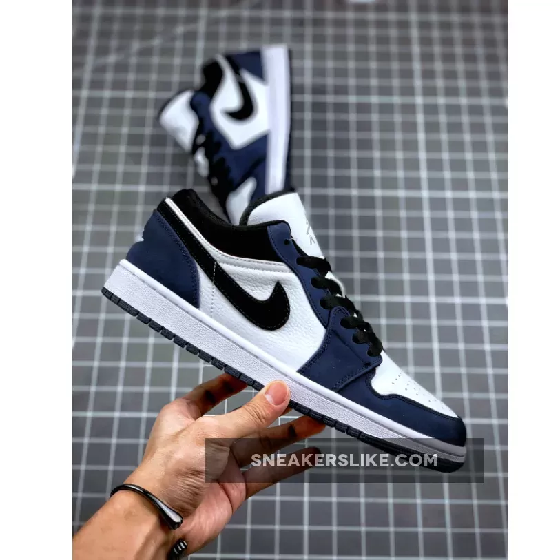 Air Jordan 1 Low White/Black-Midnight Navy Nike Jordan 1 Low Navy