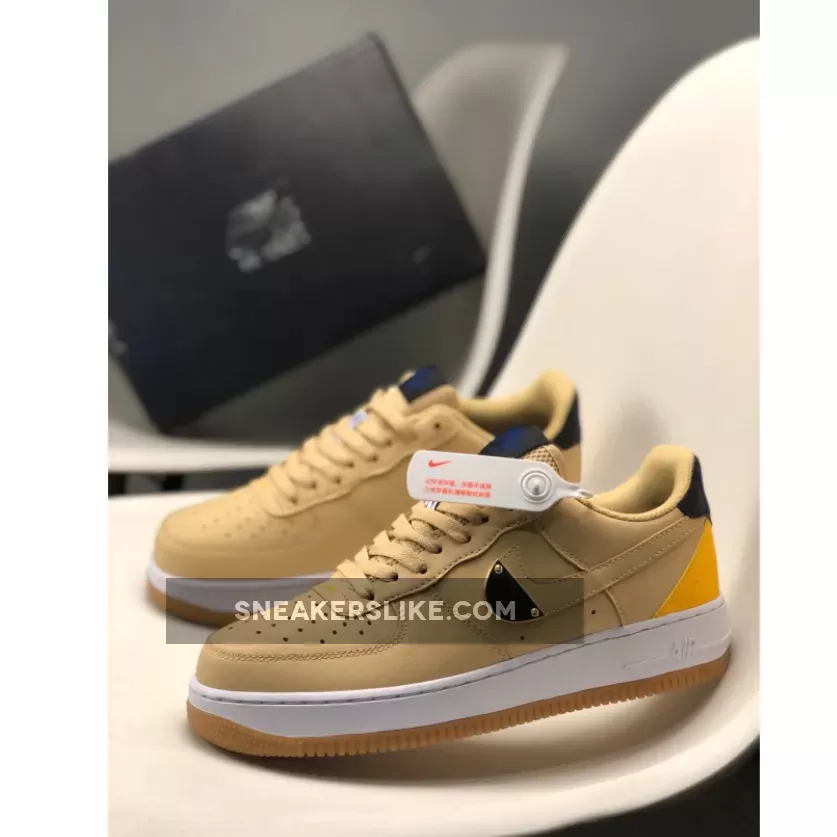 NBA x Nike Air Force 1 Low Sesame/University Gold-Deep Royal Blue air force 1 nba yellow