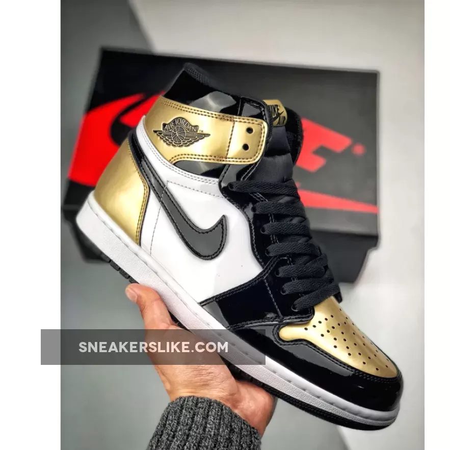 Air Jordan 1 Retro High Og Nrg 'Gold Toe' AJ1 Black/Black-Metallic Gold-White / jordan 1 nrg