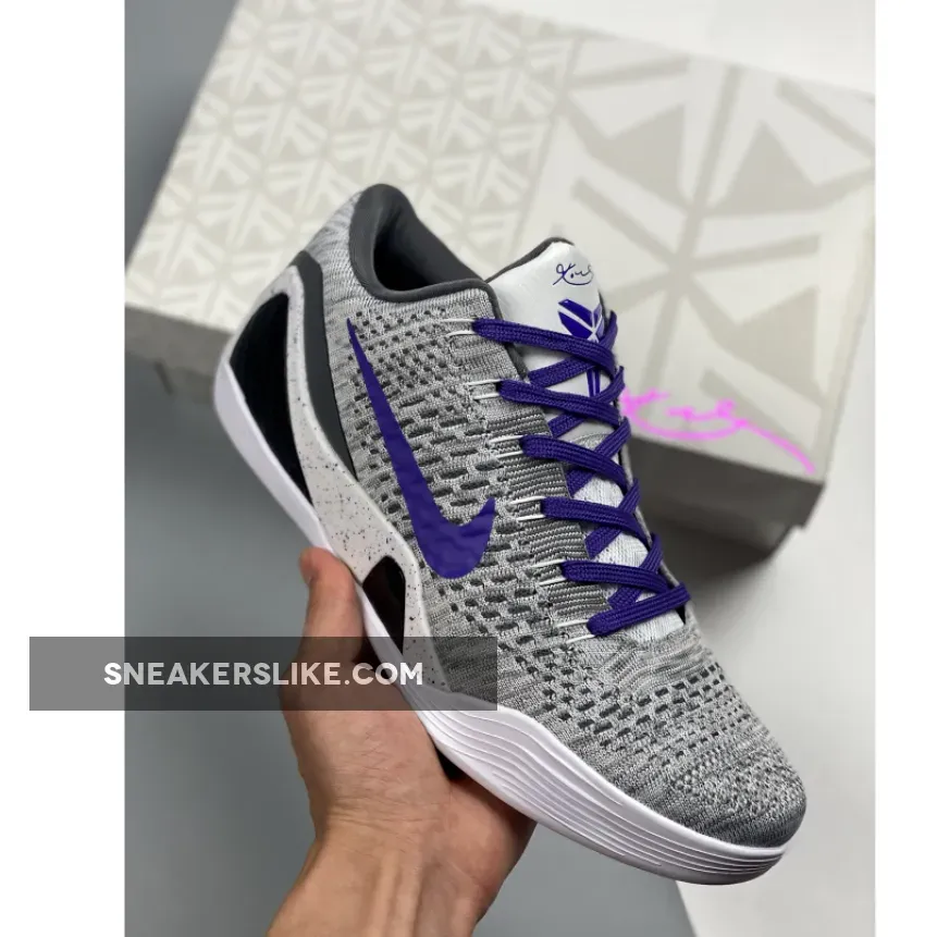 Nike Kobe 11 Elite Low Grey White Purple #kobe 11 purple