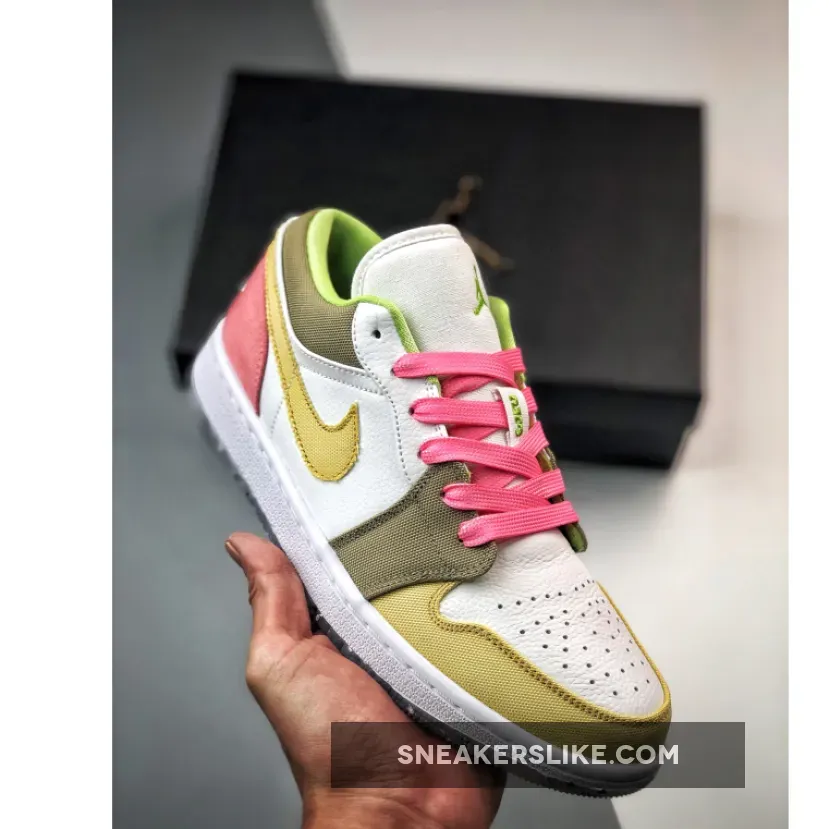 Air Jordan 1 Low White/Vivid Green DJ0341-100 / jordan recycled