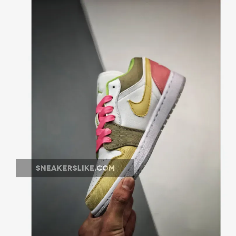 Air Jordan 1 Low White/Vivid Green DJ0341-100 / jordan recycled