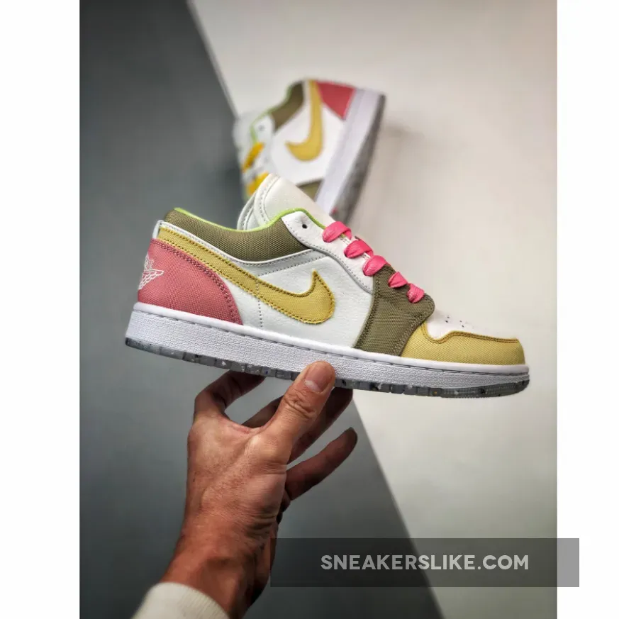 Air Jordan 1 Low White/Vivid Green DJ0341-100 / jordan recycled