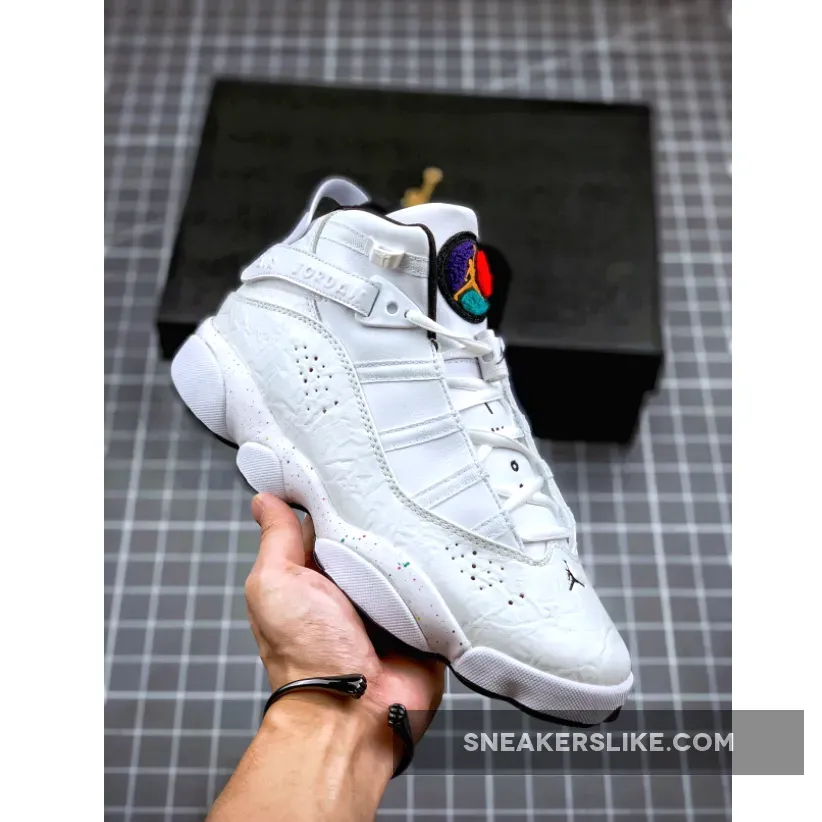 Jordan 6 Rings 'Paint Splatter' White with Speckled Midsole 6 Rings Jordans White