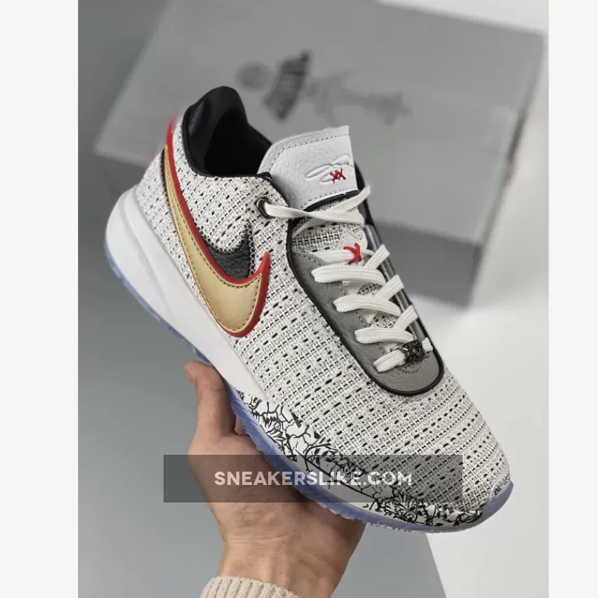 Nike LeBron 20 White Metallic Gold DJ5423-100