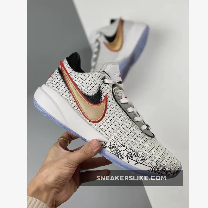 Nike LeBron 20 White Metallic Gold DJ5423-100