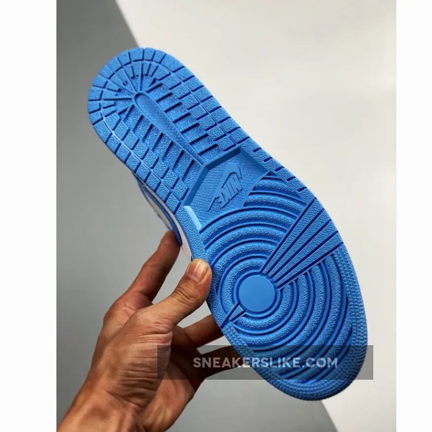 University Blue Mid Air Jordan 1 Mid 'UNC' White/University Blue-White