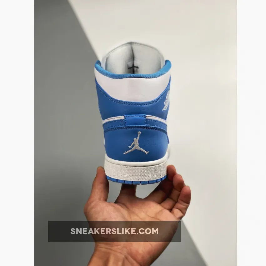 University Blue Mid Air Jordan 1 Mid 'UNC' White/University Blue-White