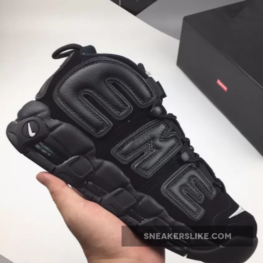 Supreme x Nike Air More Uptempo Black/Black-White 902290-001 Suptempo