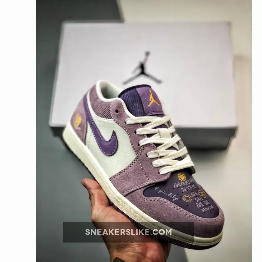 Air Jordan 1 Low 'Unity' Purple Smoke/Sail-Purple DR8057-500 / jordan 1 purple smoke