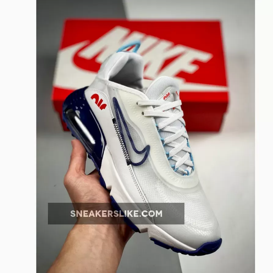 Nike Air Max 2090 White Navy Red DM2823-100 / nike air max 90 white red navy