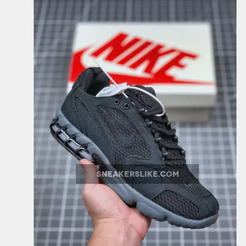 Stussy x Nike Air Zoom Spiridon Cage 2 Black Grey CQ5486-001 Nike Caged