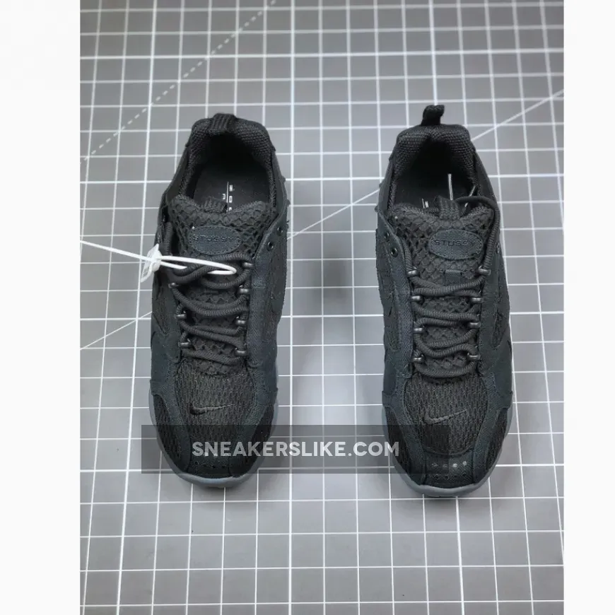 Stussy x Nike Air Zoom Spiridon Cage 2 Black Grey CQ5486-001 Nike Caged