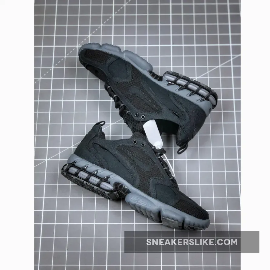 Stussy x Nike Air Zoom Spiridon Cage 2 Black Grey CQ5486-001 Nike Caged