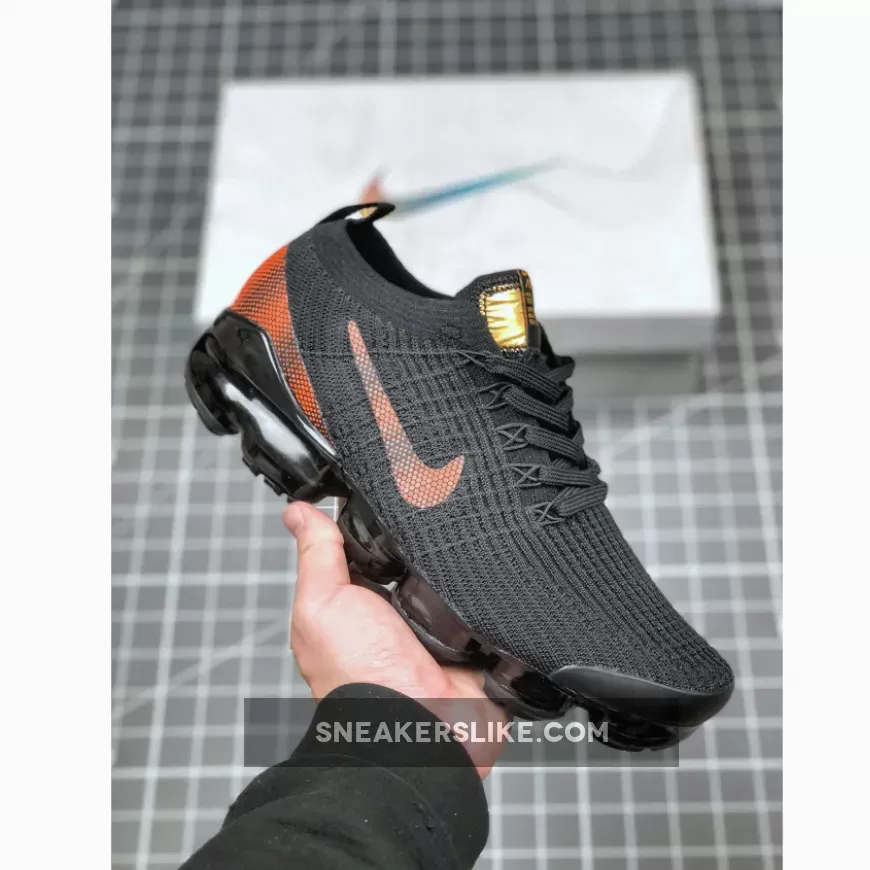 Nike Air VaporMax Flyknit 3 Black/Dark Smoke Grey/Total Orange Orange Vapormax Flyknit