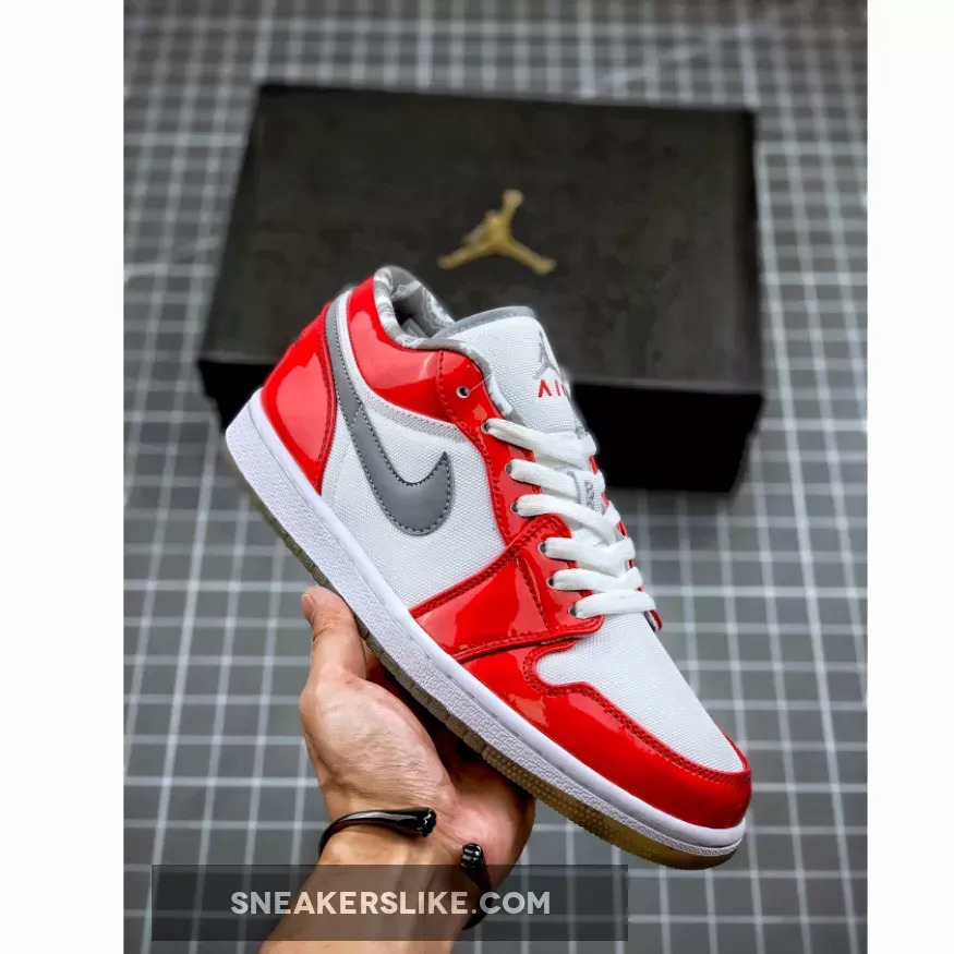 Air Jordan 1 Low 'South Side' White/Stealth–Varsity Red 309192-171 Restock
