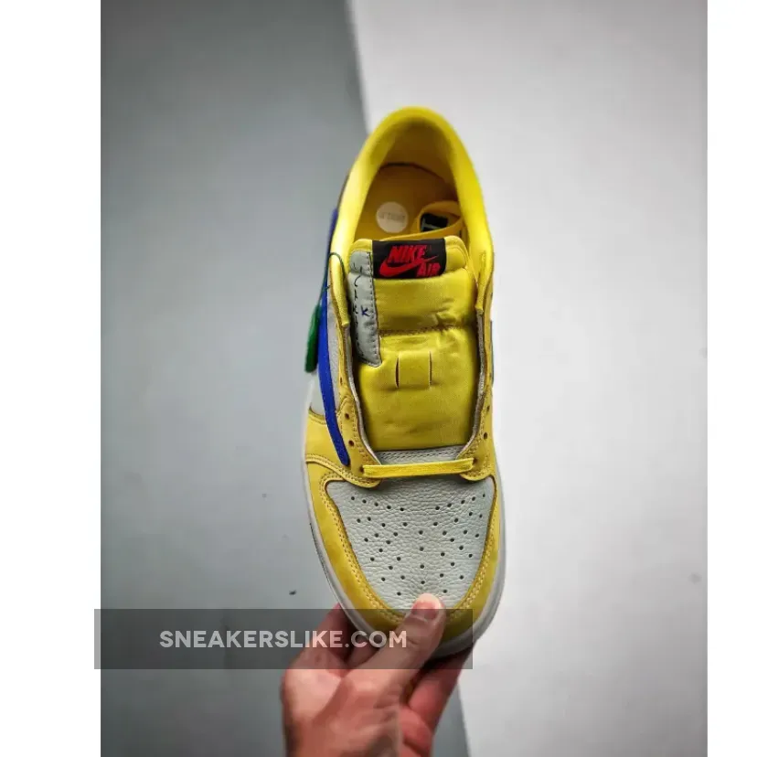 Travis Scott x Air Jordan 1 Low OG Canary/Racer Blue-Gum Travis Scott x Air Jordan 1 Low OG Canary/Racer Blue-Gum