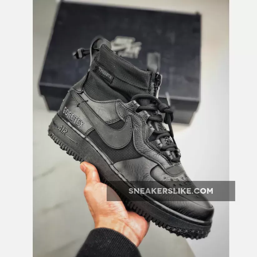 Nike Air Force 1 High Gore-Tex Triple Black CQ7211-003 / nike air force 1 gore tex black