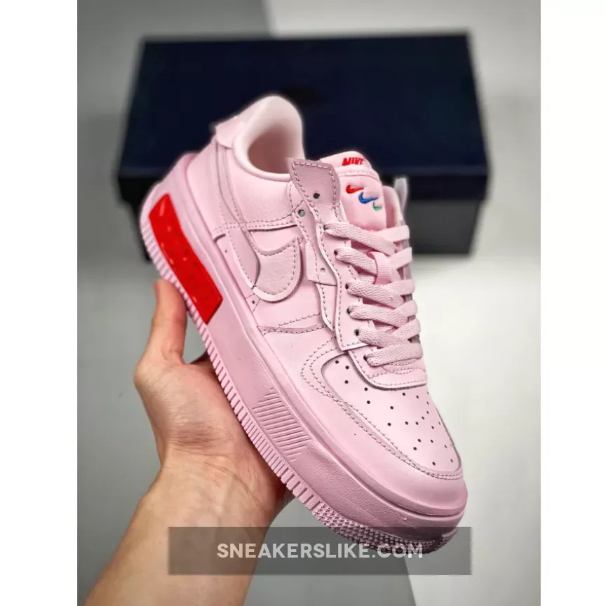 Nike Air Force 1 Fontanka Pink For Womens DA7024-600 / air force red and pink