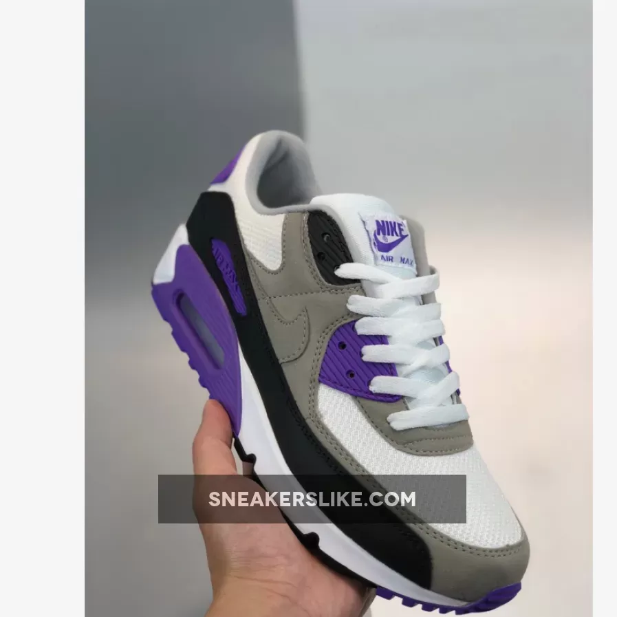 Nike Air Max 90 White/Concord-Grey-Black CD0490-103 Restock