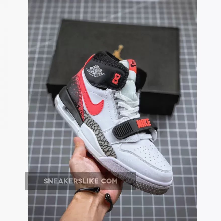 Jordan Legacy 312 White/Hot Lava-Black-Zen Grey AQ4160-108 For Sale