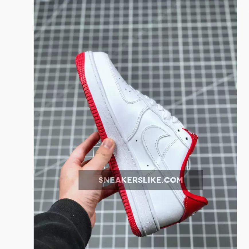 Nike Air Force 1 White Red CD0884-101 #air force 1 low university red
