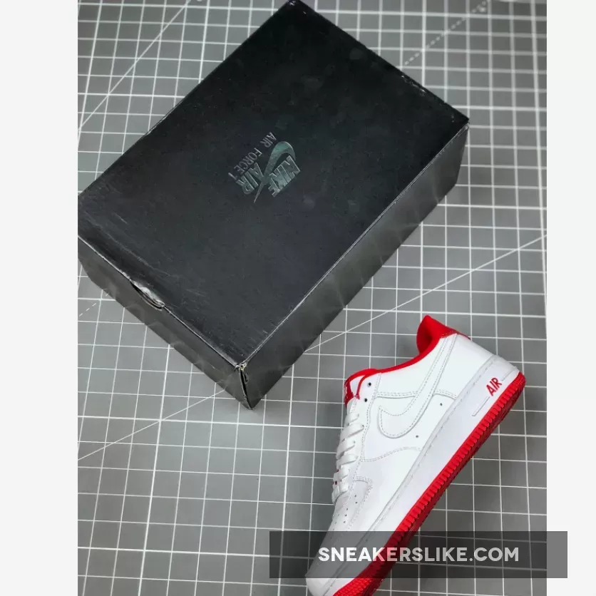 Nike Air Force 1 White Red CD0884-101 #air force 1 low university red